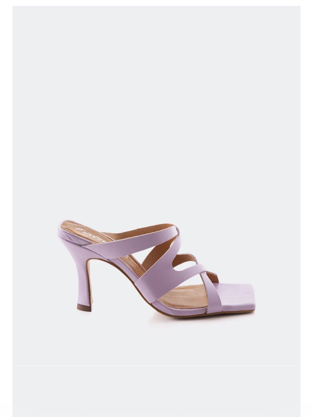 L’Intervalle Square-Toe Lilac Heeled Sandals